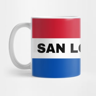 San Lorenzo City in Paraguay Flag Colors Mug